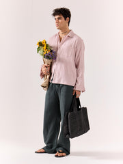 Pale Pink Gauze Holiday Shirt